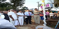 Installation of solar street lights at Balehole